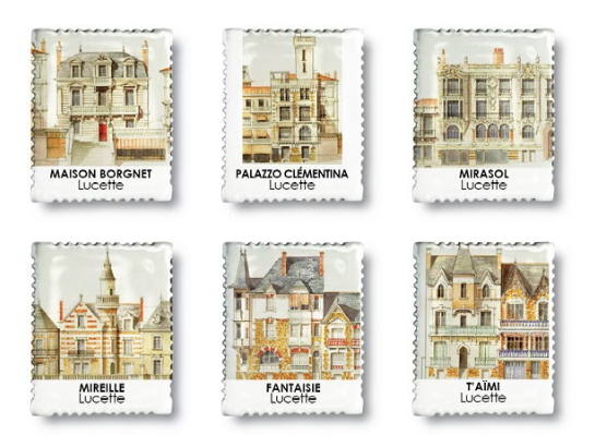 Les plus belles villas du Remblai, dessinées par David Bizeul en 2011, pour illustrer la prochaine collection de fèves en 2026.