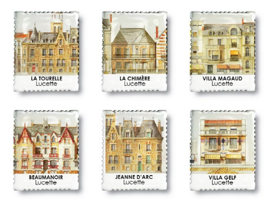 Les plus belles villas du Remblai, dessinées par David Bizeul en 2011, pour illustrer la prochaine collection de fèves en 2026.