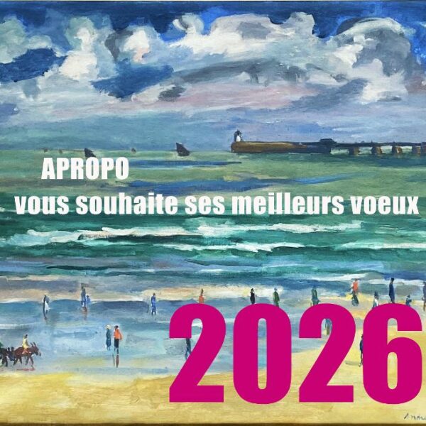 Apropo vous souhaite ses meilleurs vœux 2026 avec un tableau d'André Fraye, Baie des Sables, années 1920.